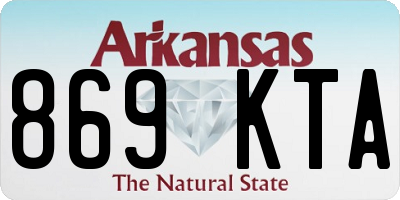 AR license plate 869KTA
