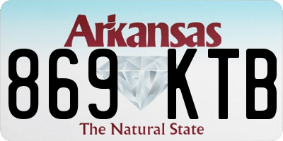 AR license plate 869KTB