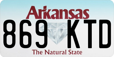 AR license plate 869KTD