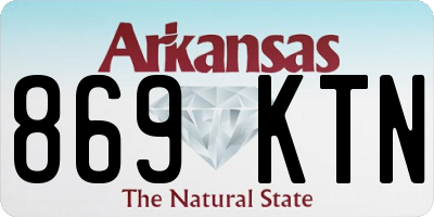 AR license plate 869KTN