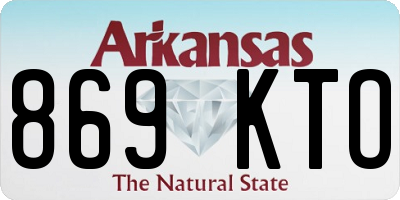 AR license plate 869KTO