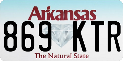 AR license plate 869KTR