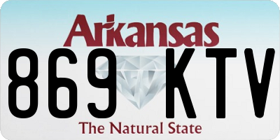 AR license plate 869KTV