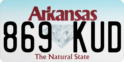 AR license plate 869KUD