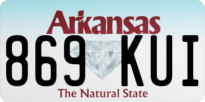 AR license plate 869KUI