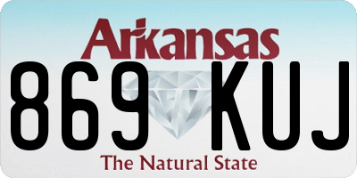 AR license plate 869KUJ