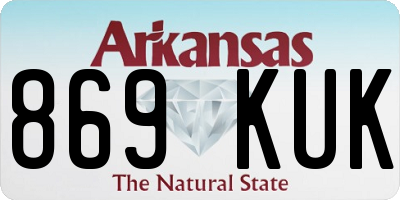 AR license plate 869KUK