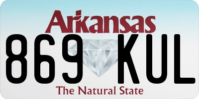 AR license plate 869KUL