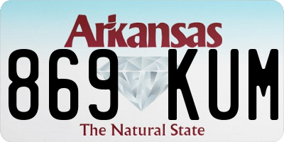 AR license plate 869KUM