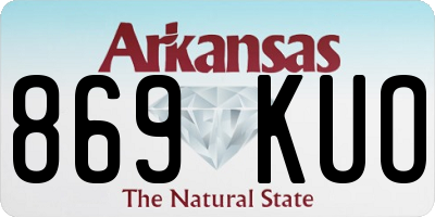 AR license plate 869KUO