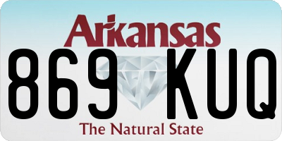 AR license plate 869KUQ