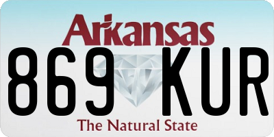 AR license plate 869KUR