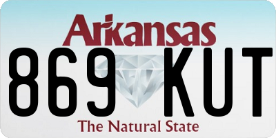 AR license plate 869KUT