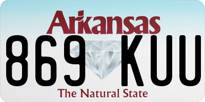 AR license plate 869KUU