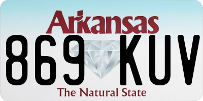 AR license plate 869KUV