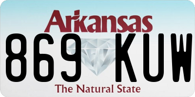 AR license plate 869KUW
