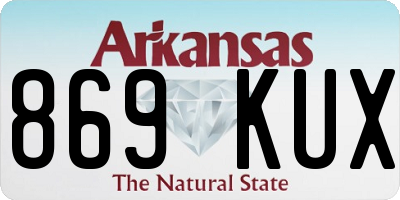 AR license plate 869KUX