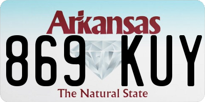 AR license plate 869KUY