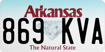 AR license plate 869KVA