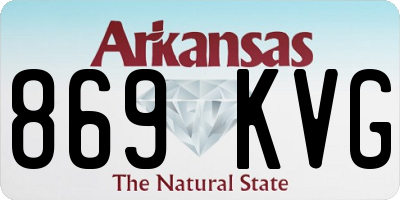 AR license plate 869KVG