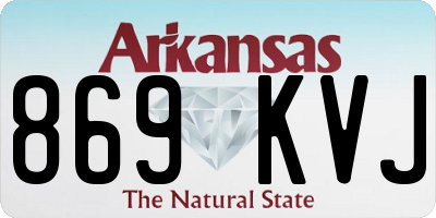 AR license plate 869KVJ