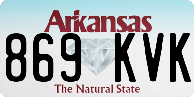AR license plate 869KVK