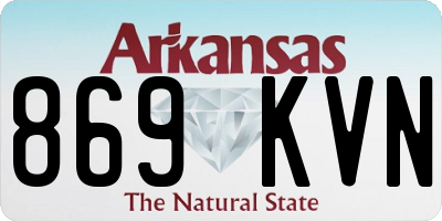AR license plate 869KVN