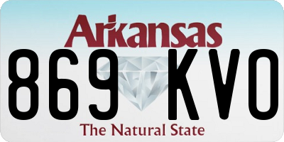 AR license plate 869KVO
