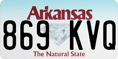 AR license plate 869KVQ