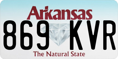 AR license plate 869KVR