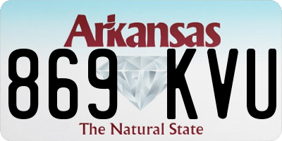 AR license plate 869KVU