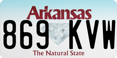 AR license plate 869KVW