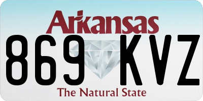 AR license plate 869KVZ