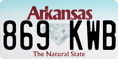 AR license plate 869KWB