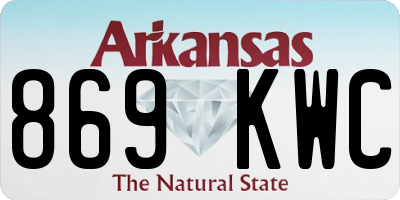 AR license plate 869KWC