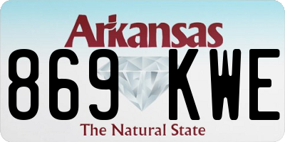 AR license plate 869KWE