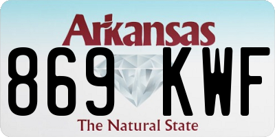 AR license plate 869KWF