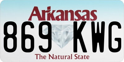 AR license plate 869KWG