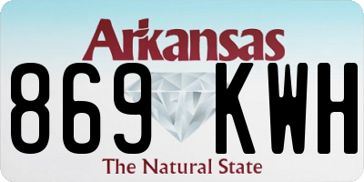AR license plate 869KWH