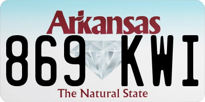 AR license plate 869KWI