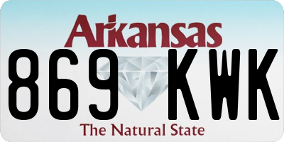 AR license plate 869KWK