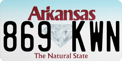 AR license plate 869KWN