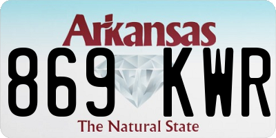 AR license plate 869KWR