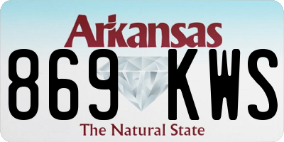 AR license plate 869KWS