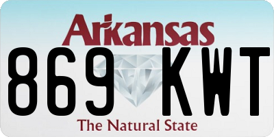 AR license plate 869KWT