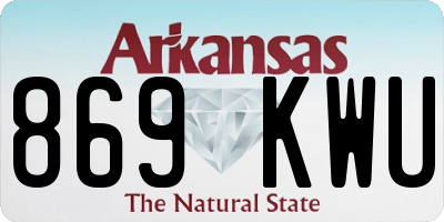 AR license plate 869KWU