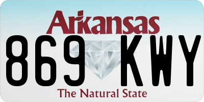 AR license plate 869KWY