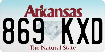 AR license plate 869KXD