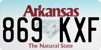 AR license plate 869KXF