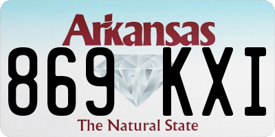 AR license plate 869KXI